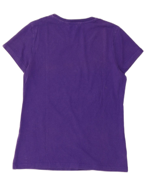 Adidas Womens Graphic T-Shirt Top IT 40 Small Purple Cotton