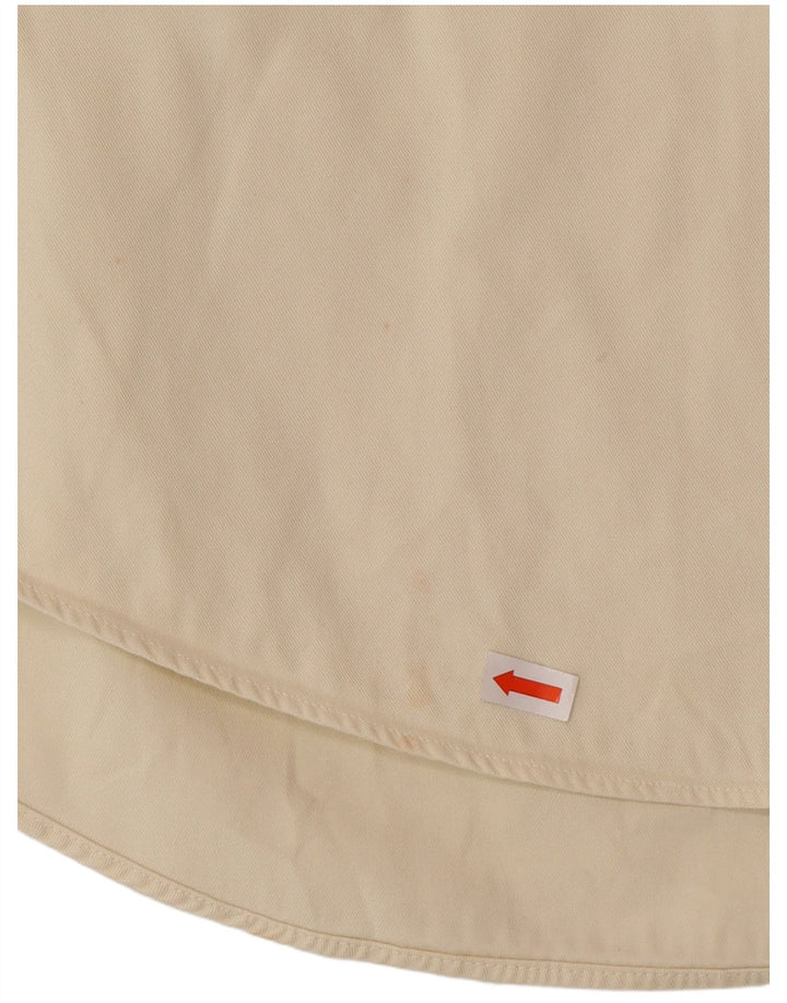 STONE ISLAND Mens Shirt 2XL Off White Cotton Classic