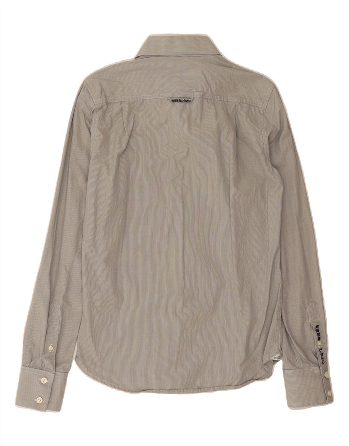 SUPERDRY Mens Shirt Medium Grey Check Cotton Vintage Superdry and Second-Hand Superdry from Messina Hembry 