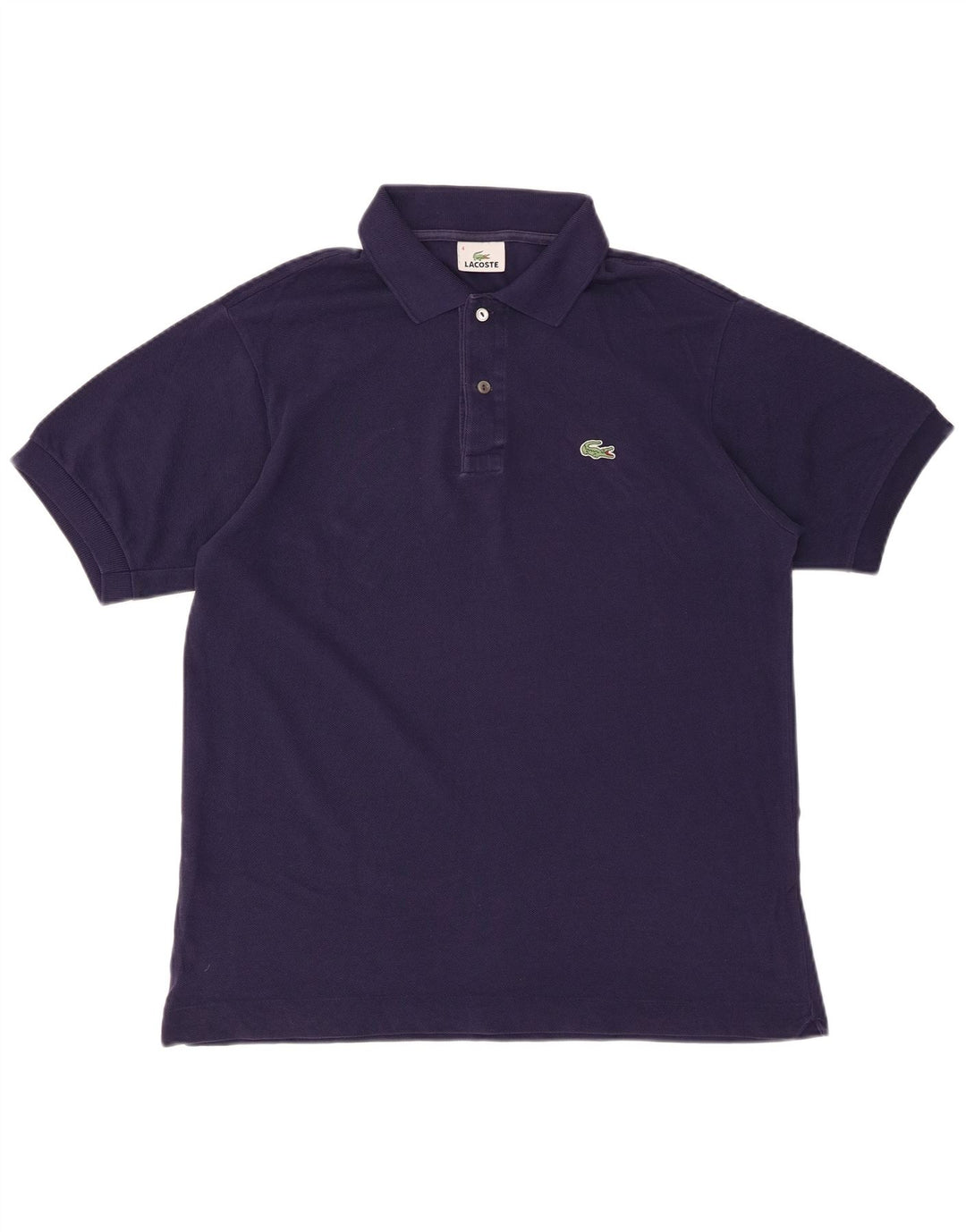 LACOSTE Mens Polo Shirt Size 4 Medium Navy Blue Cotton