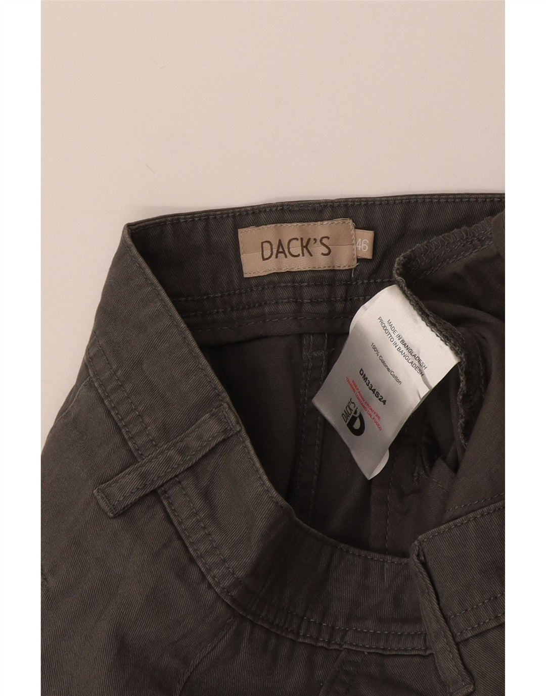DAKS Mens Chino Shorts IT 46 Medium W32 Grey Cotton
