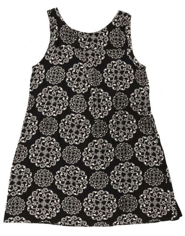 Marila Womens Sleeveless Oversized Tunic Dress UK 16 Large Black Paisley