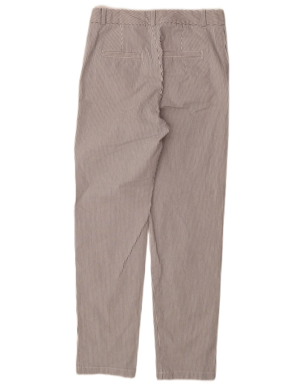 Marks & Spencer Womens Chino Trousers UK 8 Small W28 L30 White Pinstripe