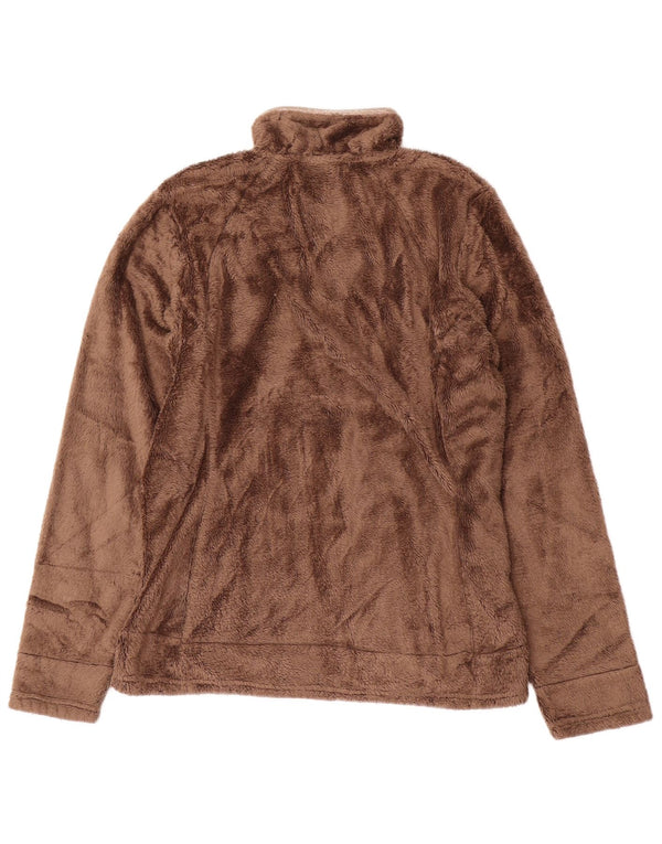 The North Face Womens Zip Neck Zip Neck Jumper Sweater UK 14 Medium Brown