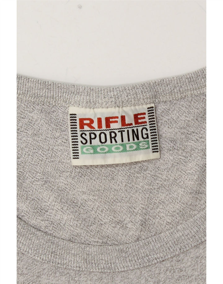 RIFLE Mens Vest Top Small Grey