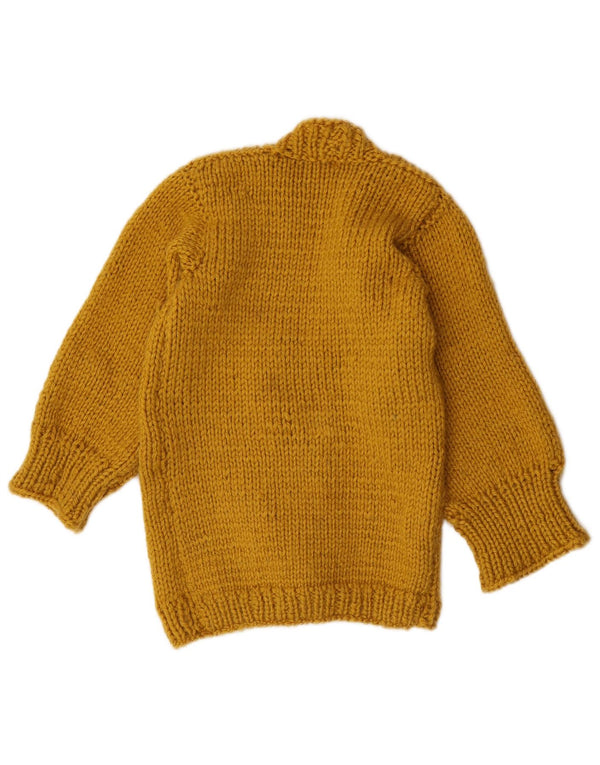 Vintage Womens Cardigan Sweater UK 4 XS Khaki Retro