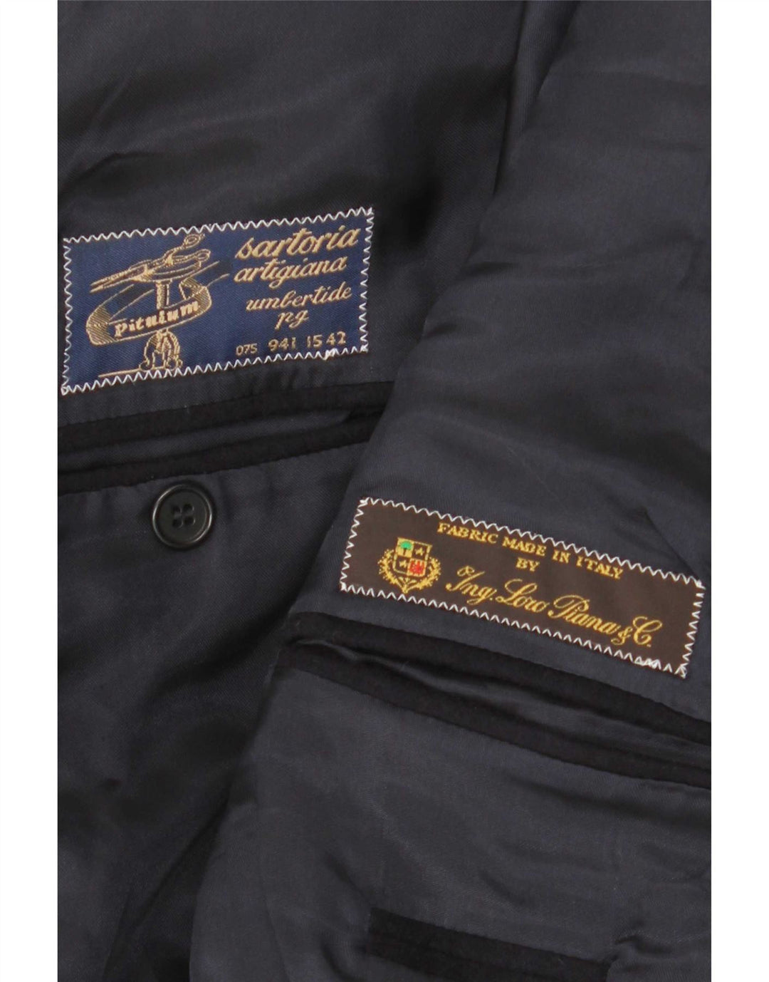 Ing Loro Piona & Co. Mens Blazer Jacket UK 38 Medium Navy Blue