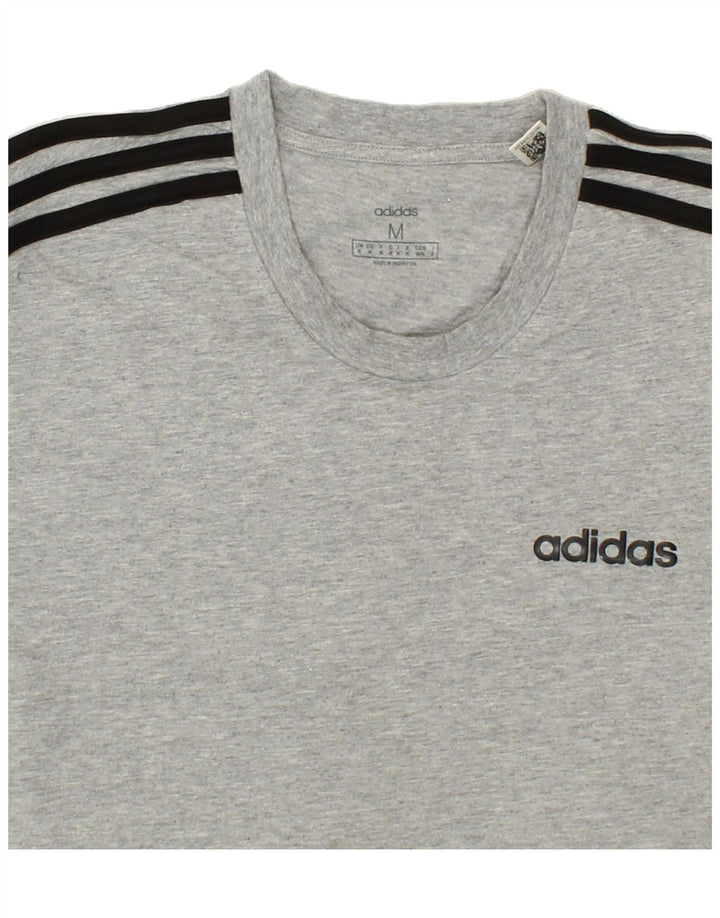 ADIDAS Mens T-Shirt Top Medium Grey Cotton Vintage Adidas and Second-Hand Adidas from Messina Hembry 