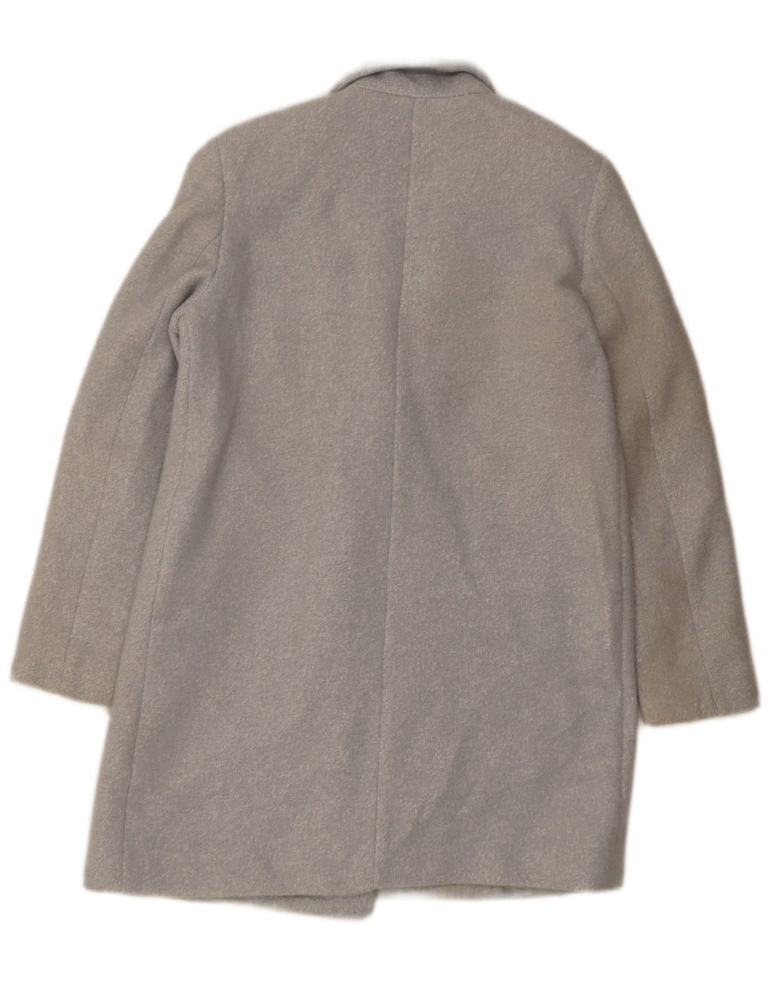 Zara Womens Oversized Double Breasted Coat UK 6 XS Blue Flecked