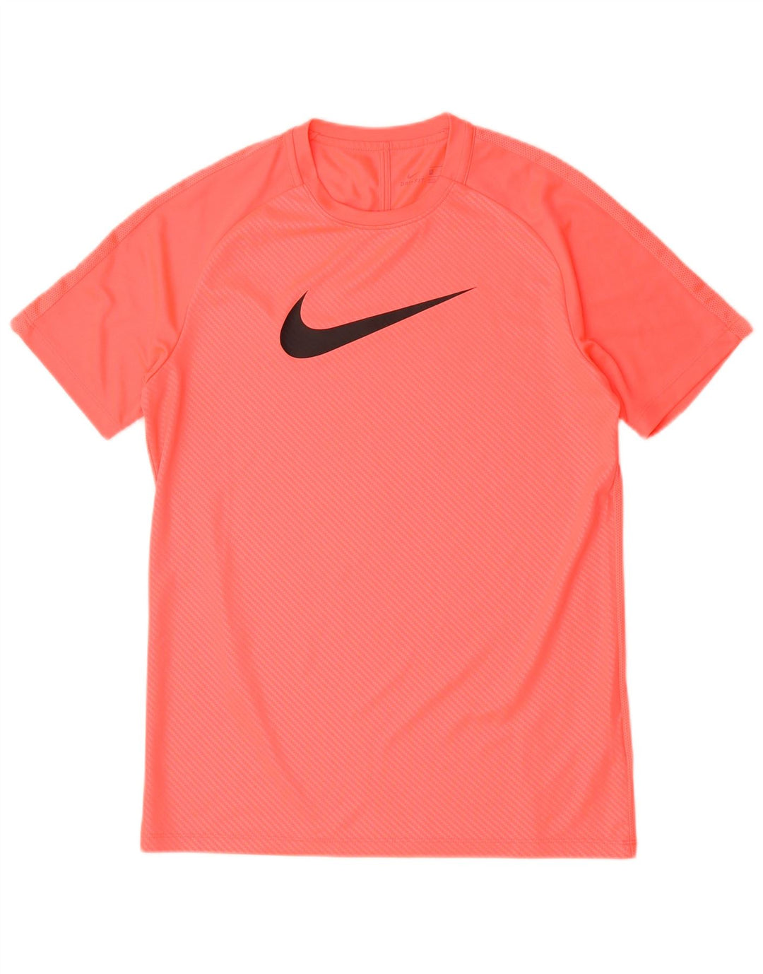 Nike Mens Dri Fit Graphic T-Shirt Top Medium Pink Pinstripe Polyester