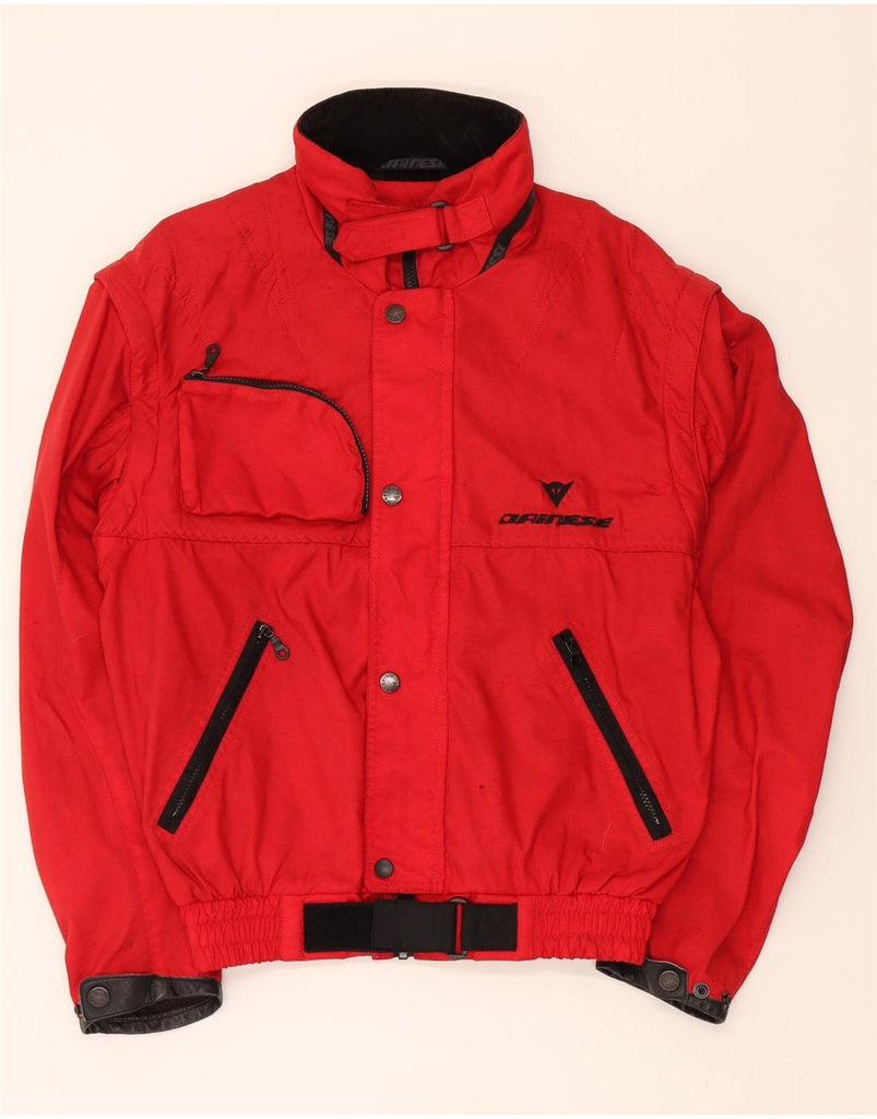 DAINESE Mens Racer Jacket UK 42 XL Red Nylon Vintage Dainese and Second-Hand Dainese from Messina Hembry 