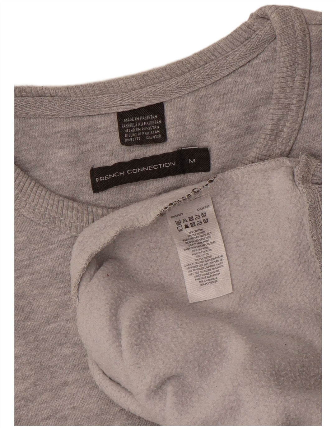 French Connection Mens Sweatshirt Jumper Medium Grey Cotton