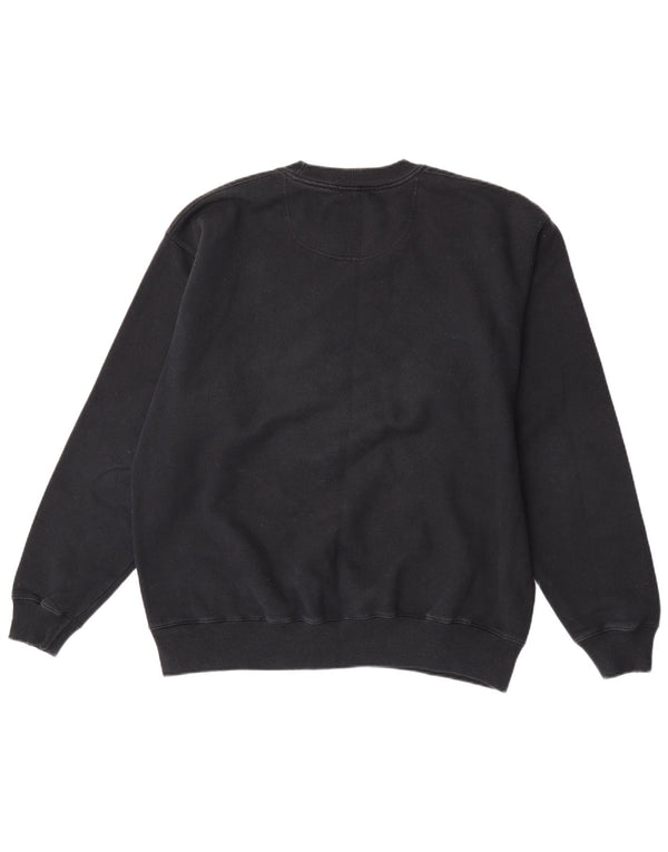 Champion Mens Sweatshirt Jumper Large Black Cotton