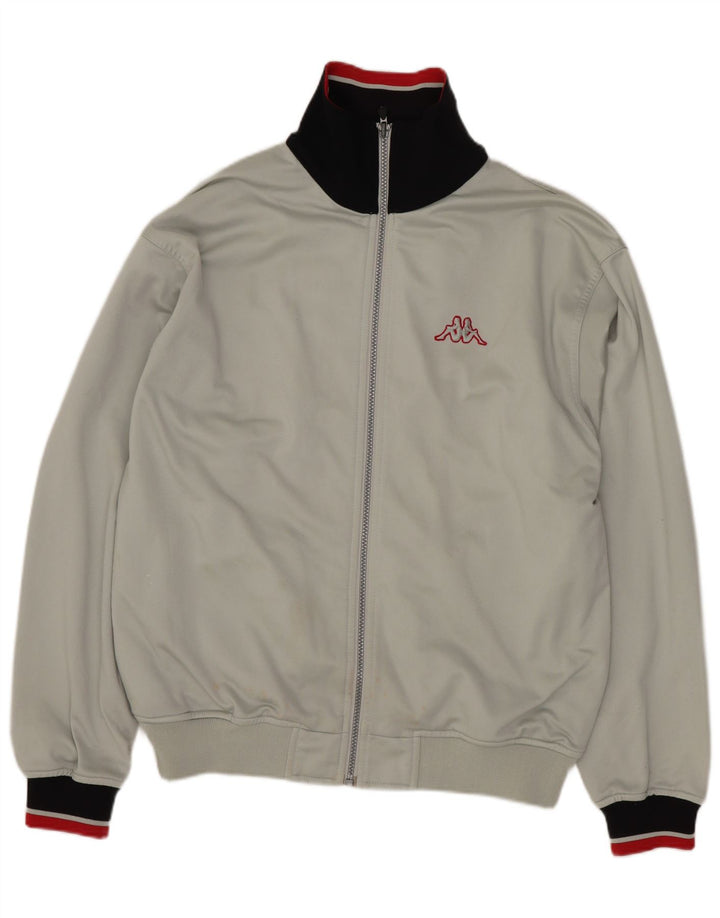 KAPPA Mens Tracksuit Top Jacket Small Grey