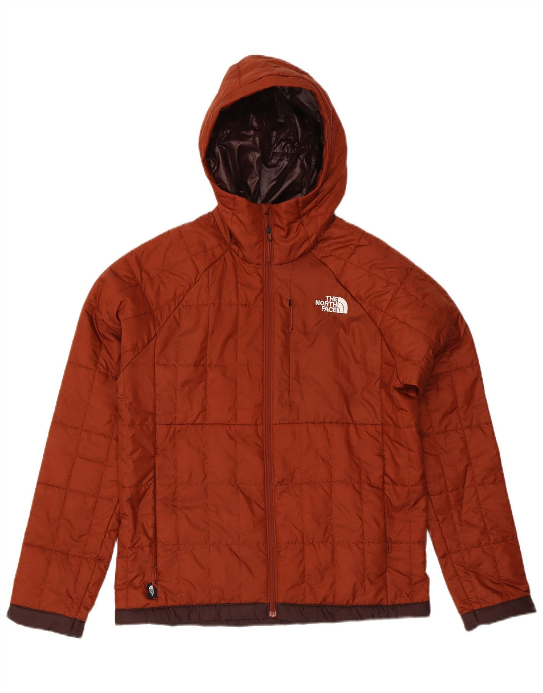 The North Face Mens Hooded Padded Jacket UK 38 Medium Brown