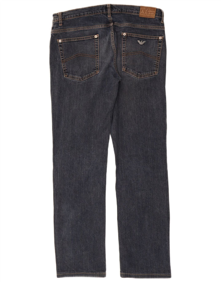 ARMANI JUNIOR Boys Straight Jeans 15-16 Years W32 L30 Blue Cotton