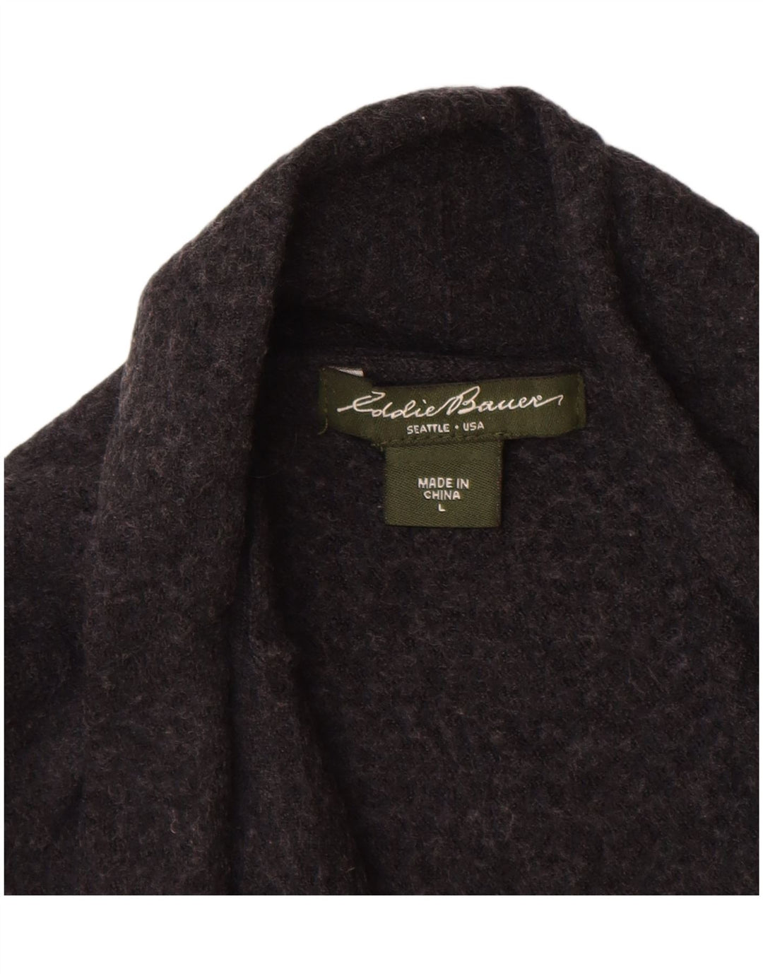 Eddie Bauer Girls Cardigan Sweater 11-12 Years Large Black Wool