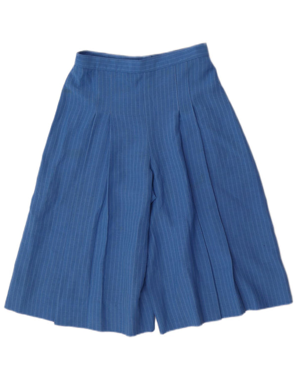 Vintage Womens Cullotes Bermuda Shorts IT 40 Small W24  Blue Pinstripe