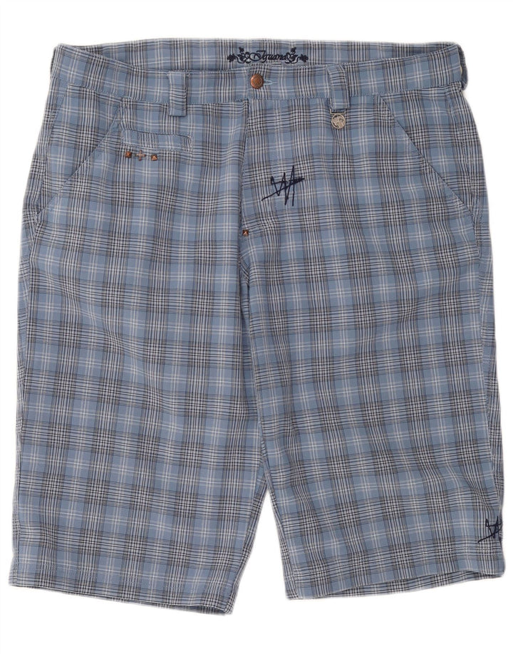 IGUANA Mens Chino Shorts W36 Large Blue Check Polyester