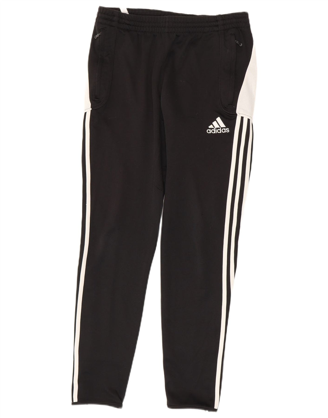 ADIDAS Mens Climalite Tracksuit Trousers Large Black Colourblock Polyester