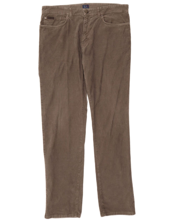 Trussardi Mens 380 Straight Corduroy Trousers IT 56 3XL W40 L35 Brown
