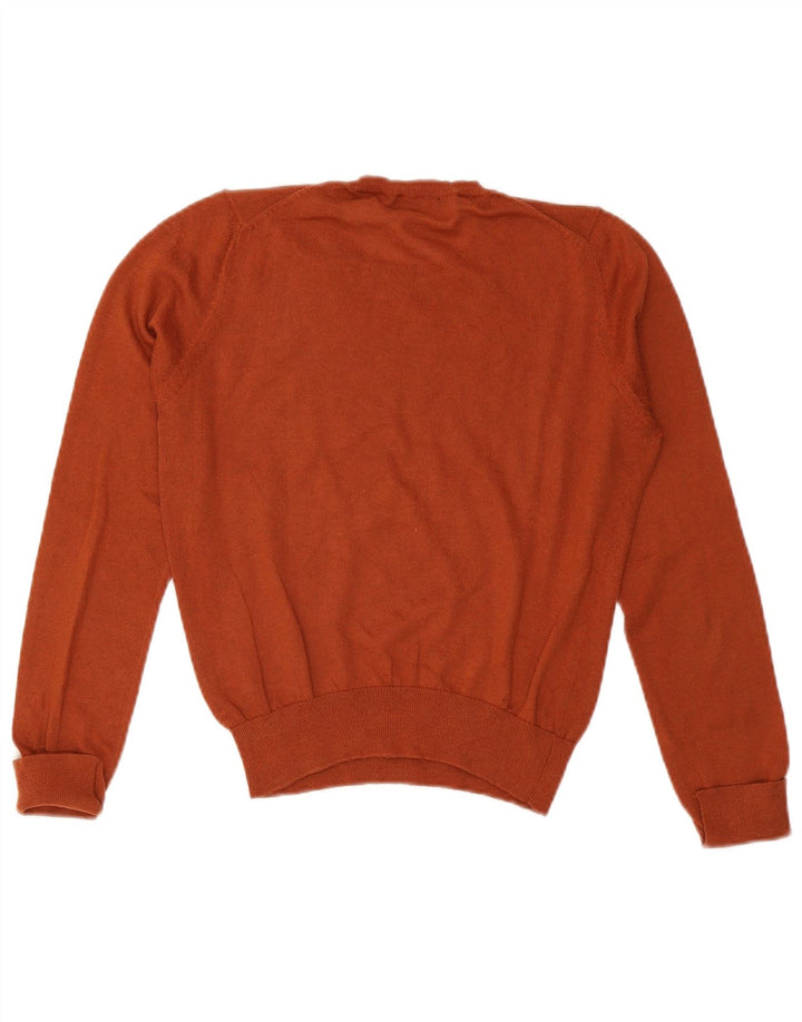 ZARA Womens Crew Neck Jumper Sweater UK 14 Large Orange