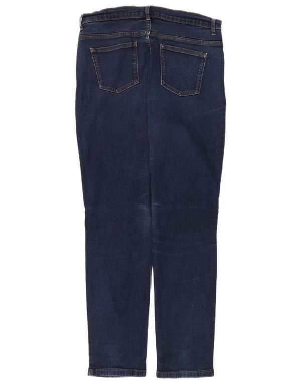 Marks & Spencer Womens Regular Straight Jeans UK 16 Large W34 L28 Navy Blue
