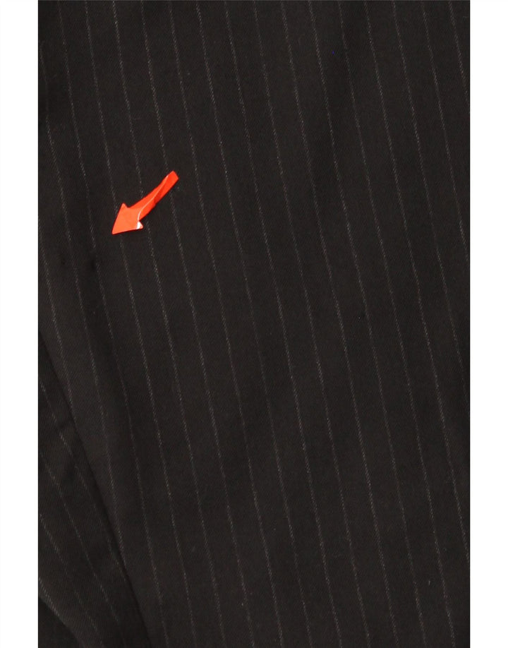 Gianfranco Ferre Mens 3 Button Blazer Jacket IT 48 Medium Black Pinstripe