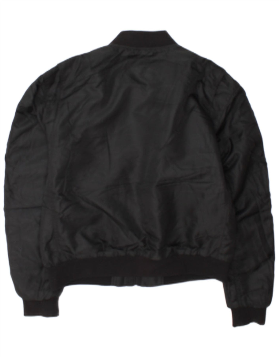 Superdry Womens Bomber Jacket UK 12 Medium  Black Polyester