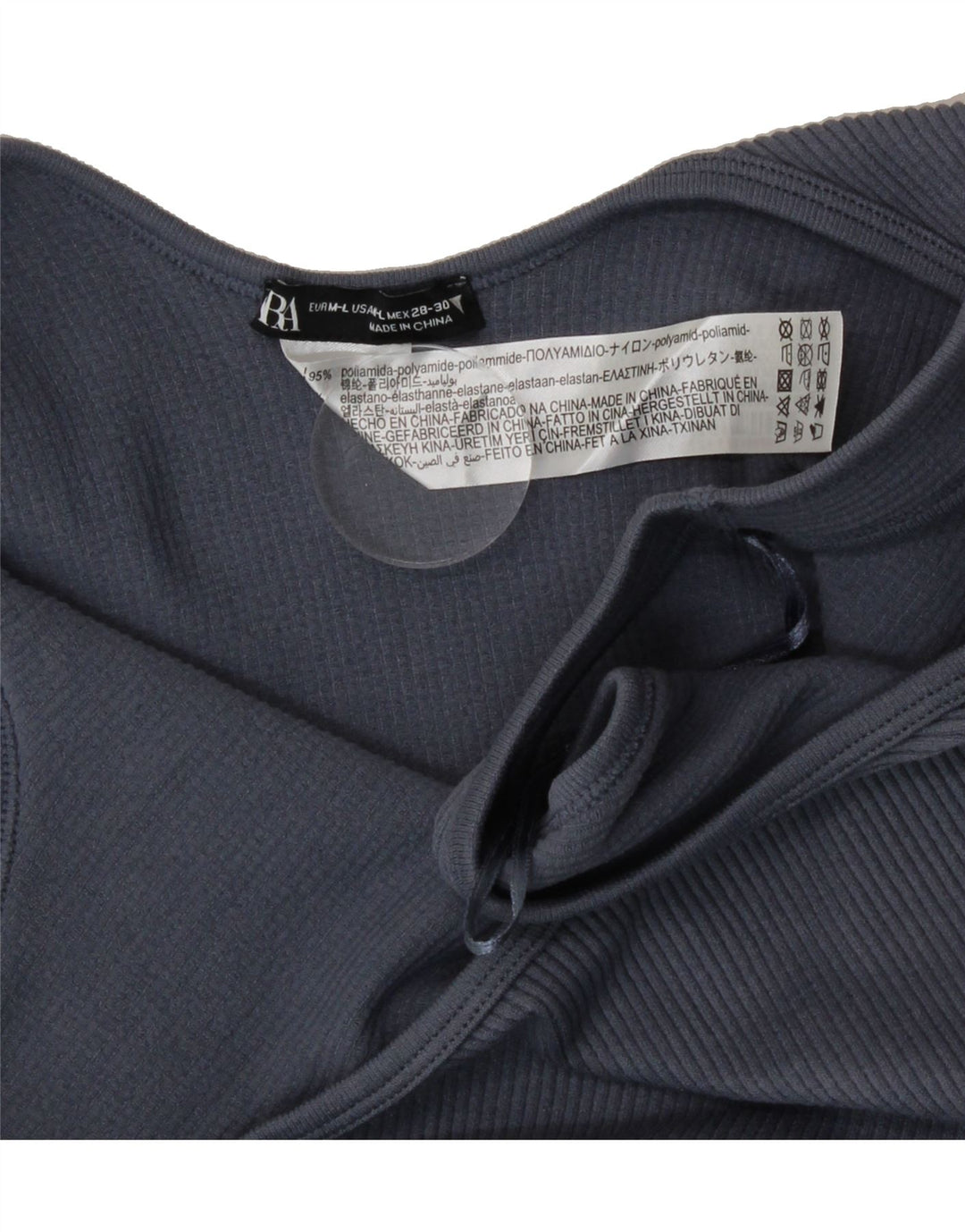 ZARA Womens Bodysuit UK 14 Large Grey Polyamide Vintage Zara and Second-Hand Zara from Messina Hembry 