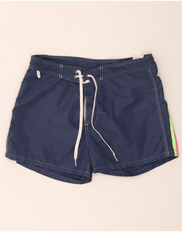 SUNDEK Mens Swimming Shorts Medium Navy Blue Polyester