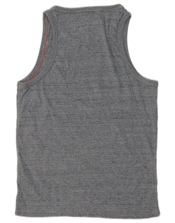 SUPERDRY Mens Vest Top Large Grey Flecked Cotton