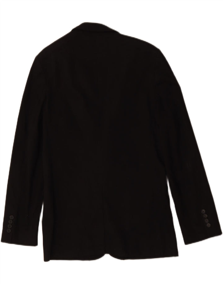 Zara Mens 2 Button Blazer Jacket EU 50 Medium Black Viscose