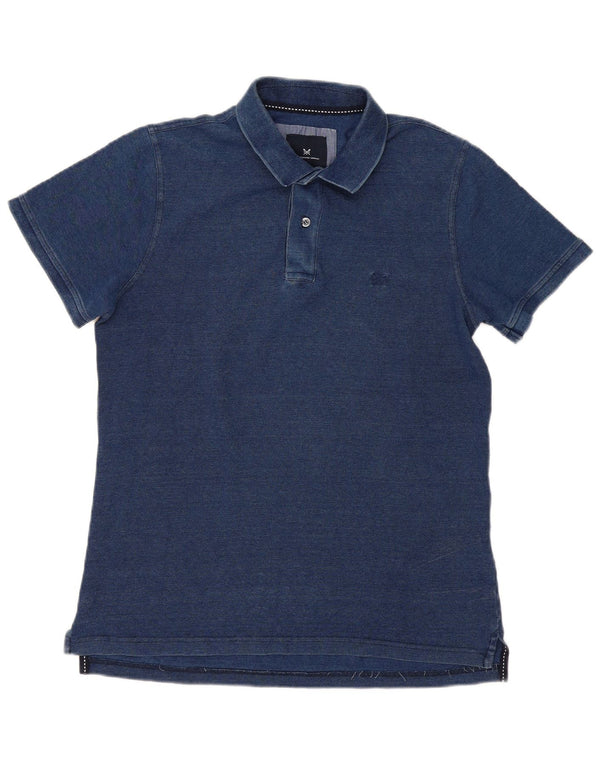 Crew Clothing Mens Polo Shirt Medium Navy Blue Cotton