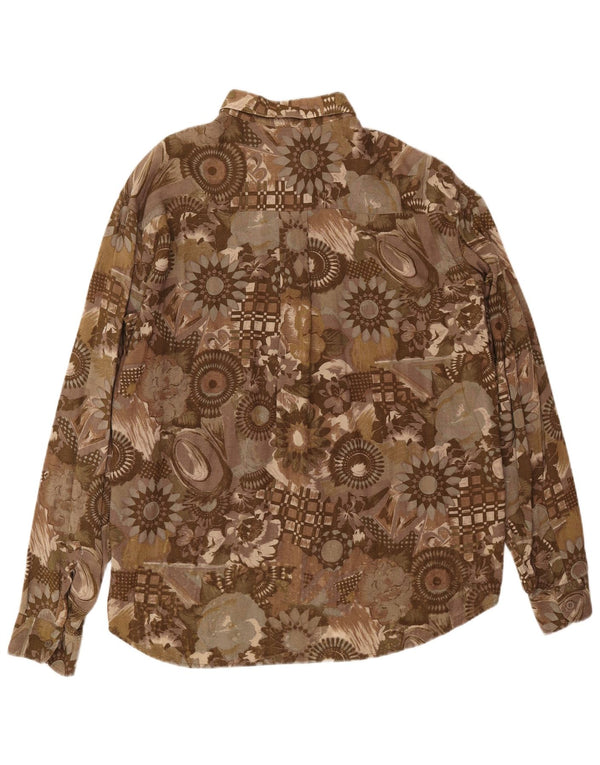 Compagnie Mens Shirt XL Brown Floral