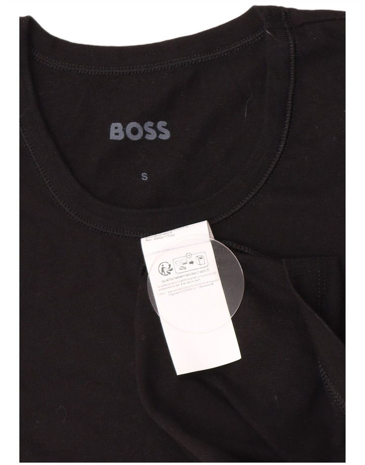Hugo Boss Mens T-Shirt Top Small Black Cotton