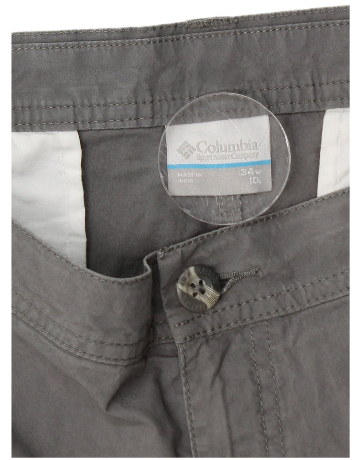 Columbia Mens Chino Shorts W34 Large Grey Cotton