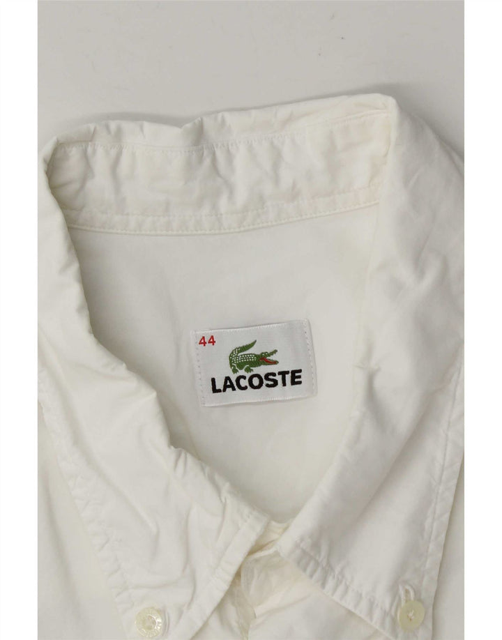 Lacoste Mens Short Sleeve Shirt Size 44 XL White