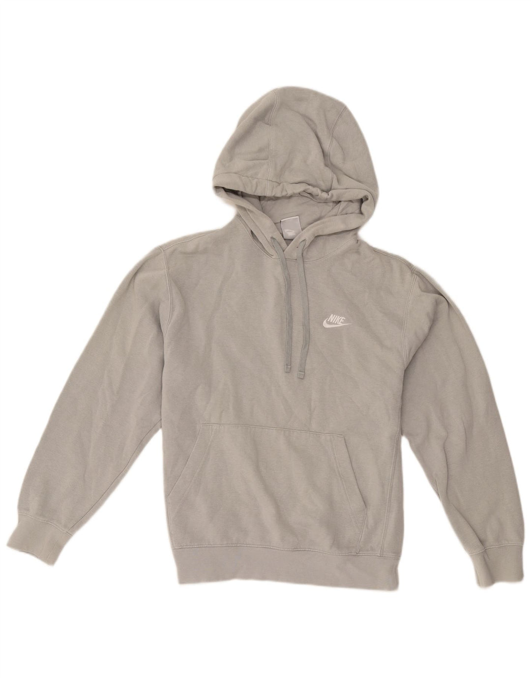 Nike Mens Hoodie Jumper Small Grey Cotton