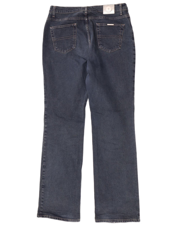 Trussardi Womens High Waist Straight Jeans W32 L33 Blue Cotton
