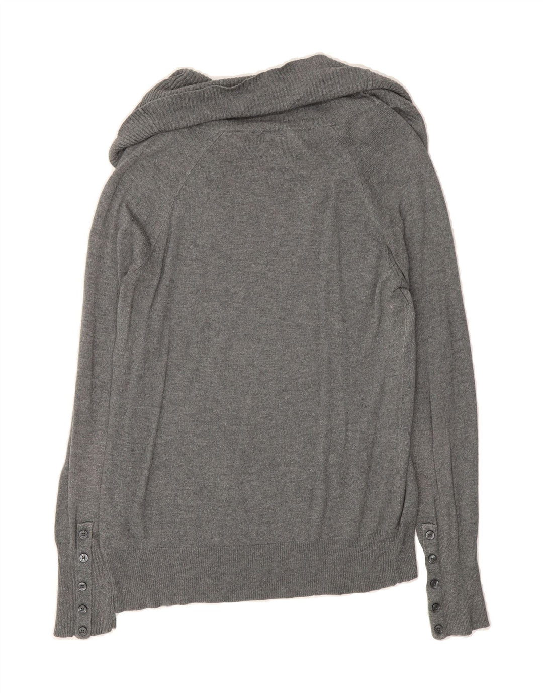 MOSSIMO Womens Roll Neck Jumper Sweater UK 14 Large Grey Nylon Vintage Mossimo and Second-Hand Mossimo from Messina Hembry 