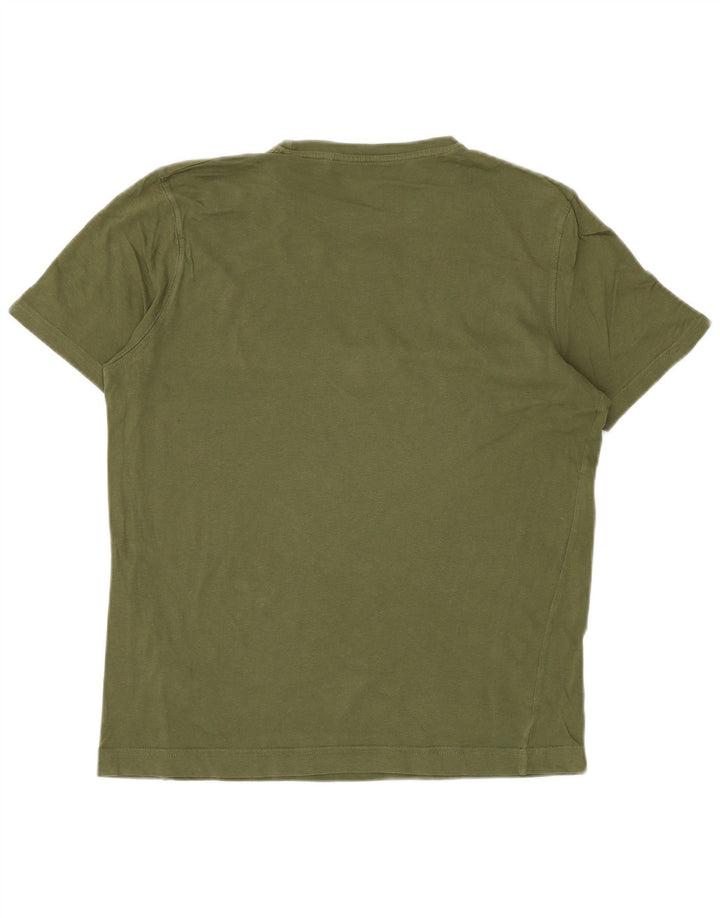 Dack's Mens Graphic T-Shirt Top Medium Khaki Cotton
