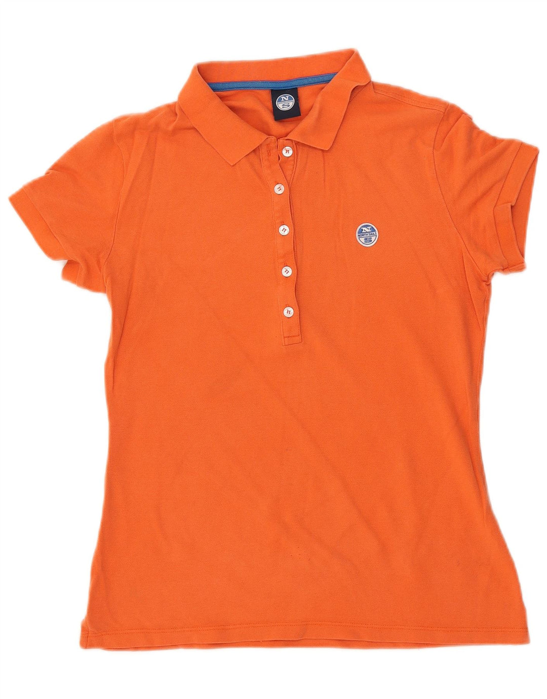 NORTH SAILS Womens Polo Shirt UK 12 Medium Orange