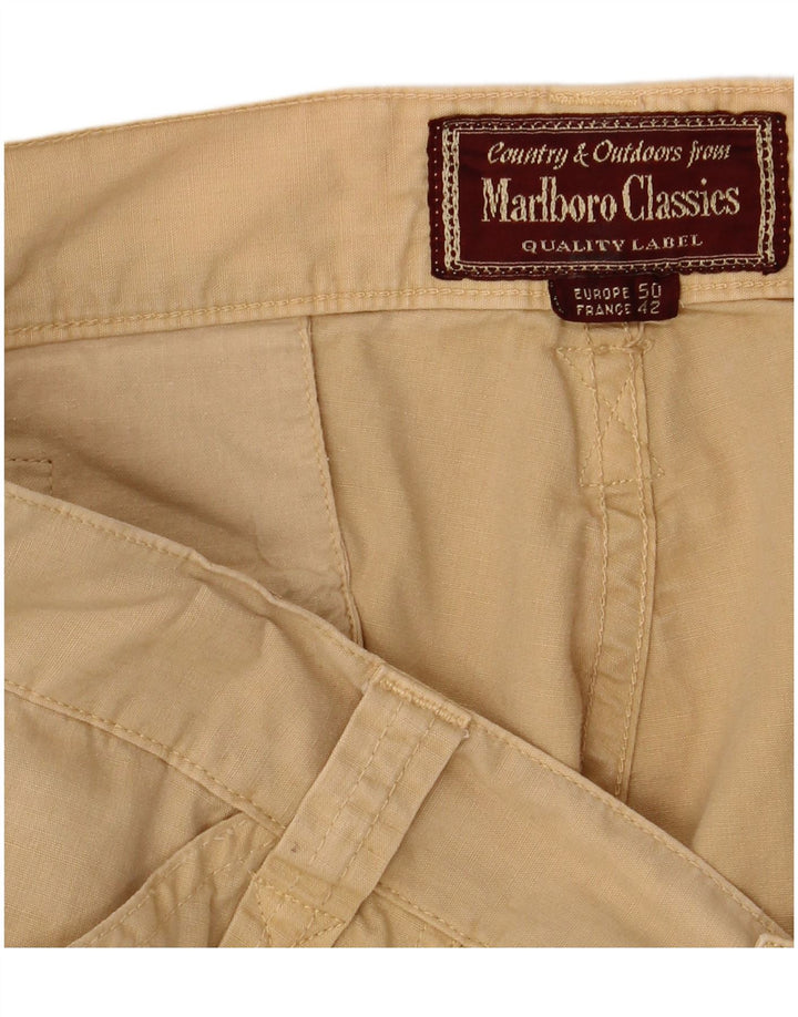 MARLBORO CLASSICS Mens Straight Cargo Trousers EU 50 Large W34 L33 Beige
