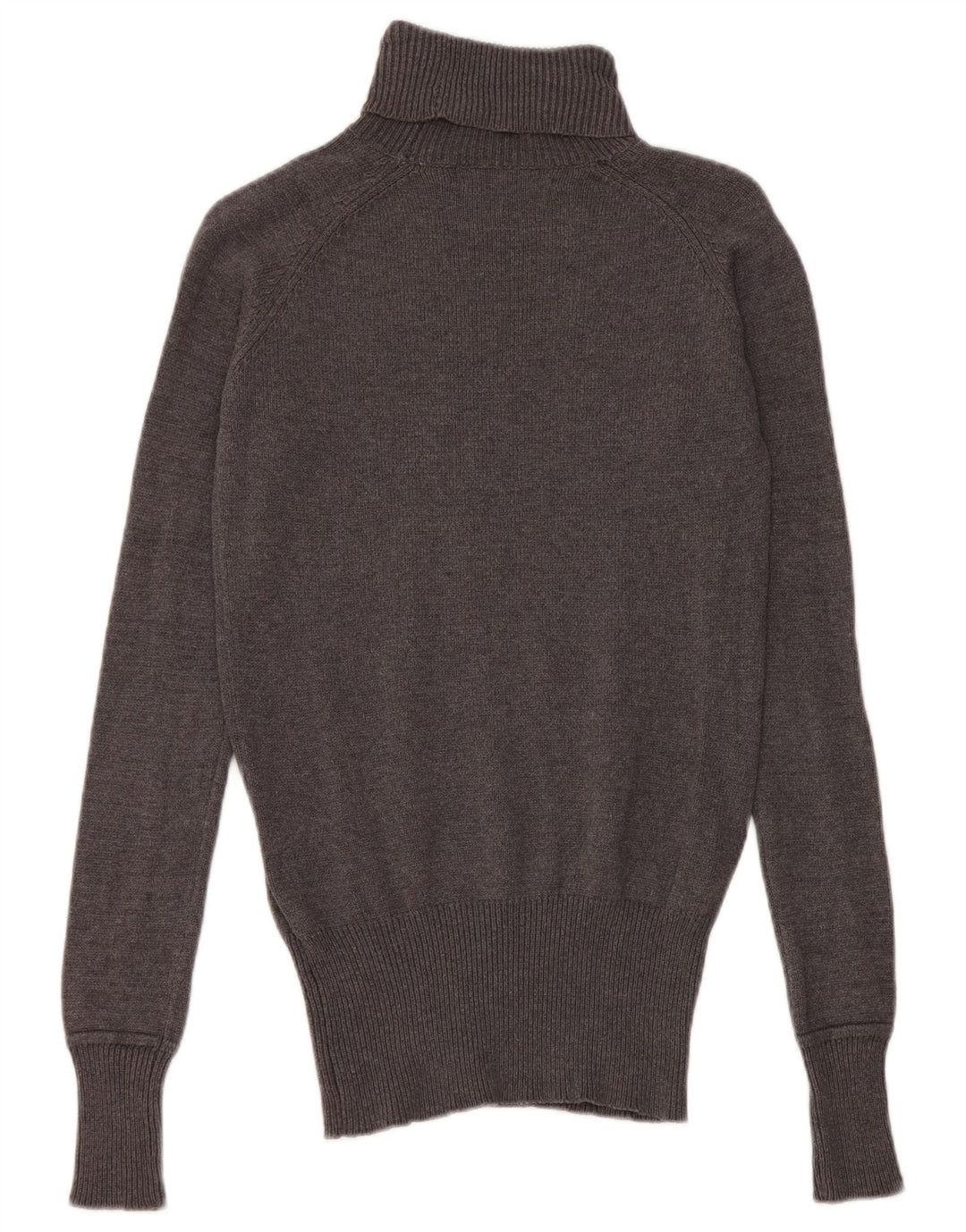 Zara Womens Roll Neck Jumper Sweater UK 12 Medium Grey Cotton