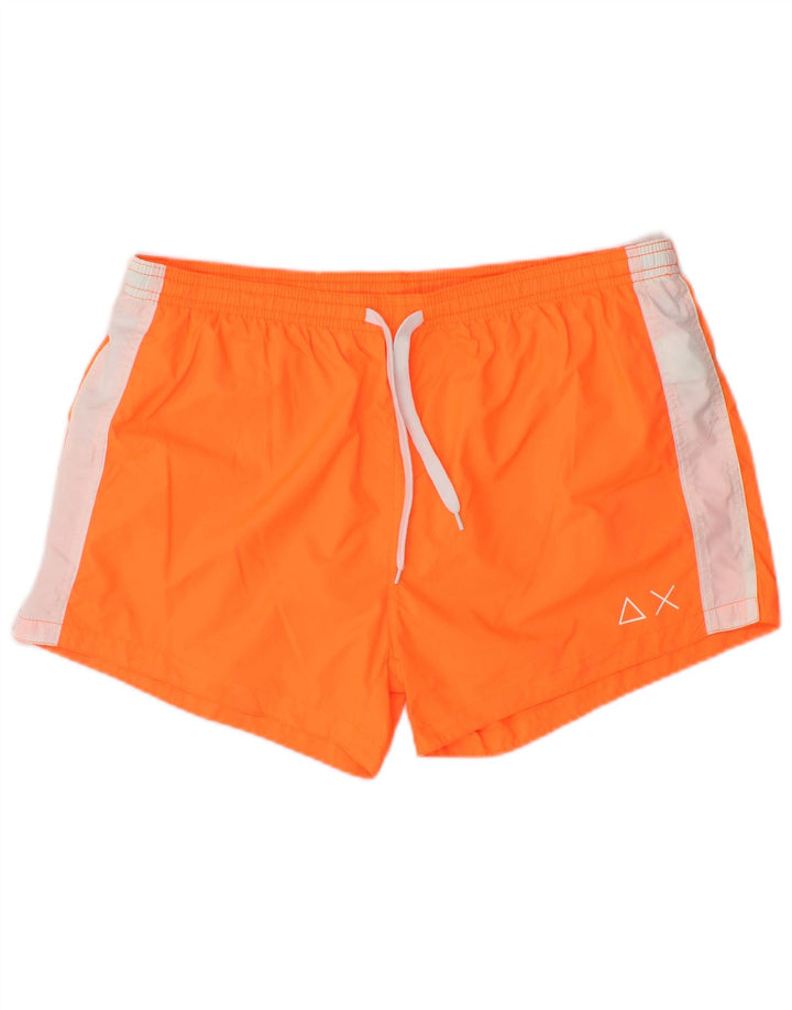 Sun68 Mens Swimming Shorts XL Orange Colourblock