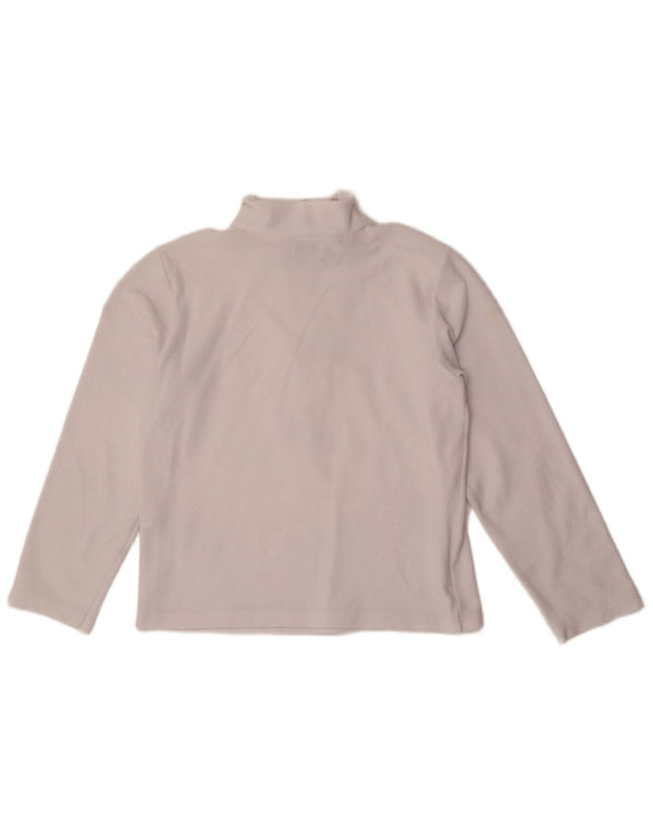 Moncler Girls Zip Neck Fleece Jumper 13-14 Years White Wool