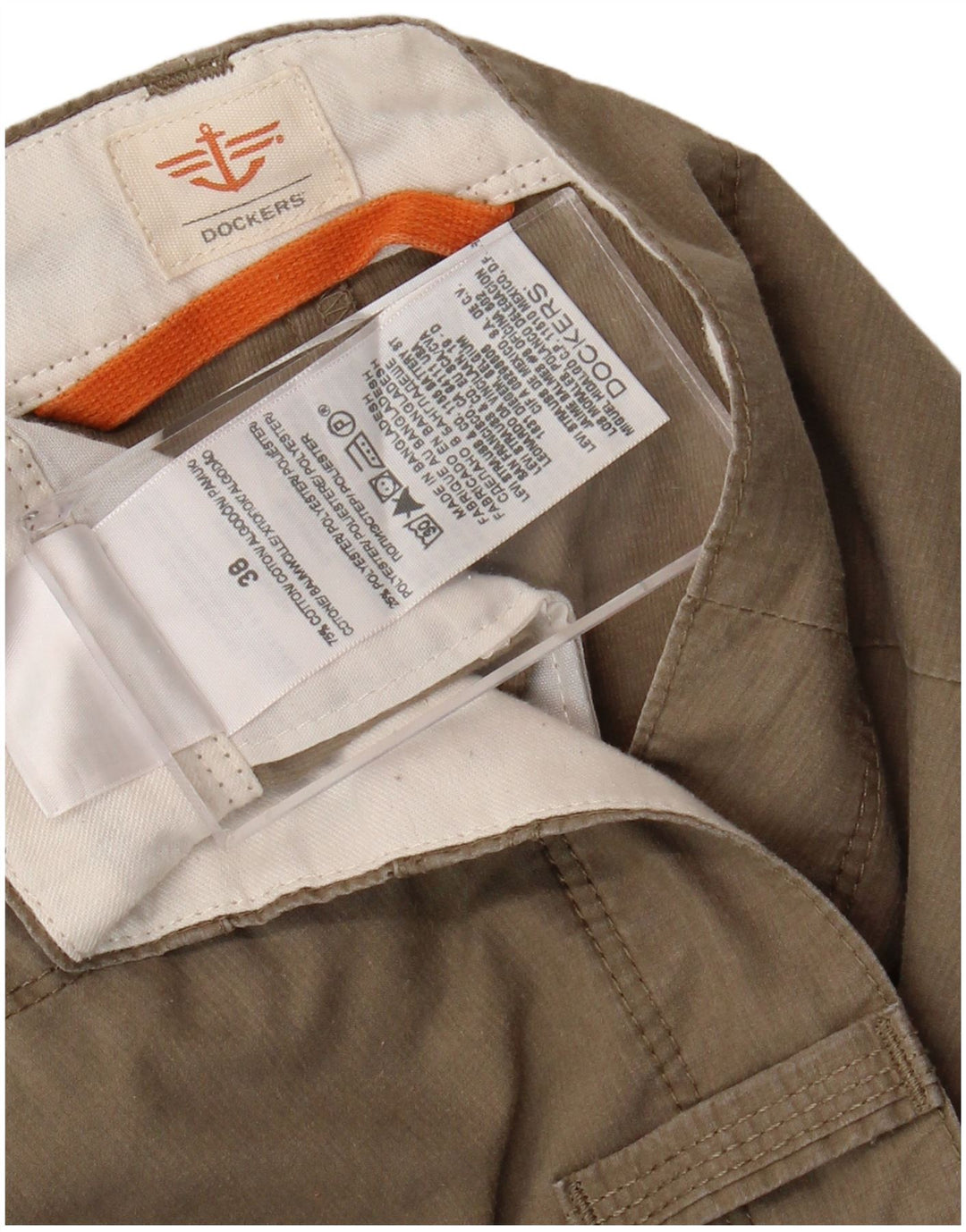 DOCKERS Mens Cargo Shorts W38 XL Beige Cotton