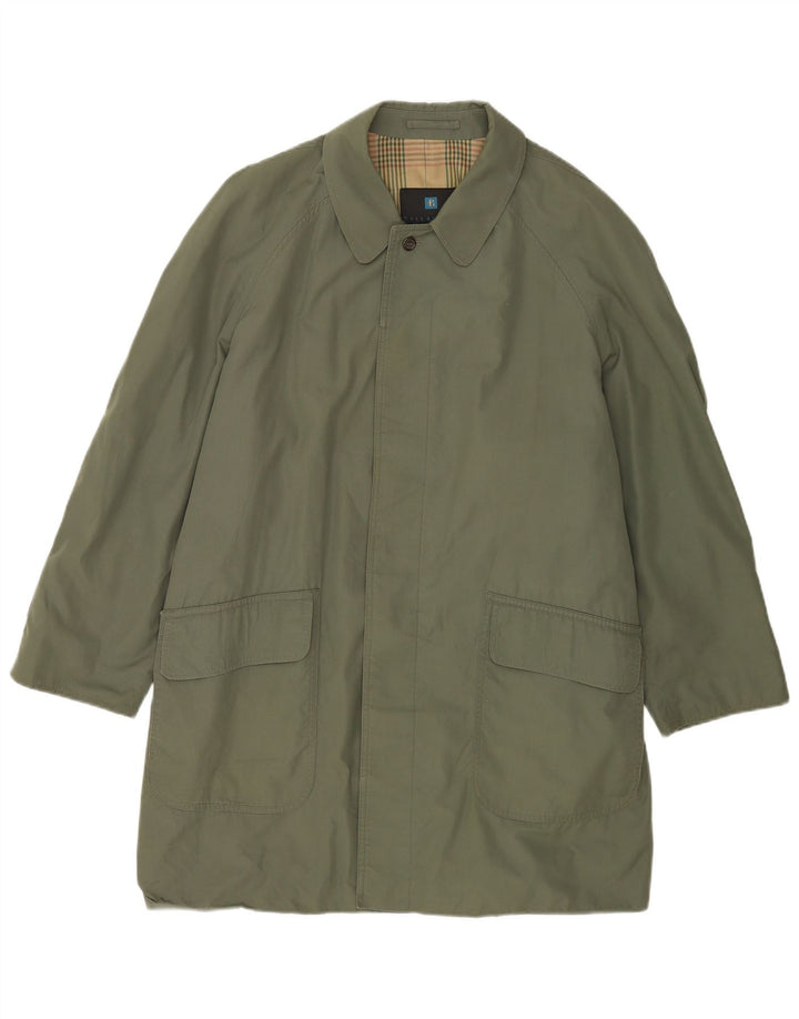 Ballantyne Mens Overcoat UK 40 Large Green Cotton