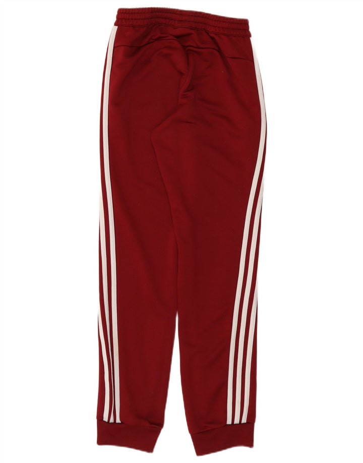 ADIDAS Mens Tracksuit Trousers Joggers XS Burgundy Polyester